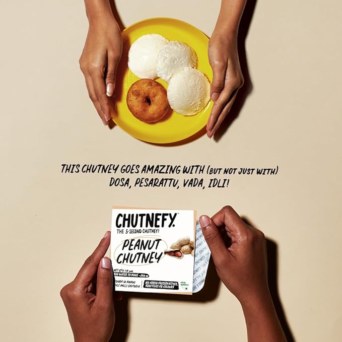 Chutnefy - 5-Second Instant Peanut Chutney - 120 ml Each (Pack of 4)